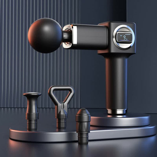 Black Professional LCD Deep Tissue Massage Gun