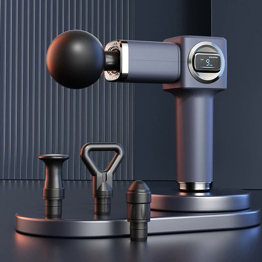 Blue Deep Tissue Massage Gun with LCD Display