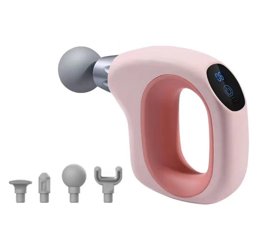 Pink Compact Handheld Massage Gun for Muscle Relief
