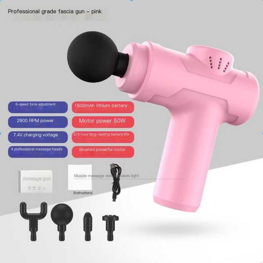 Pink Portable Mini Massage Gun for Deep Tissue Relief