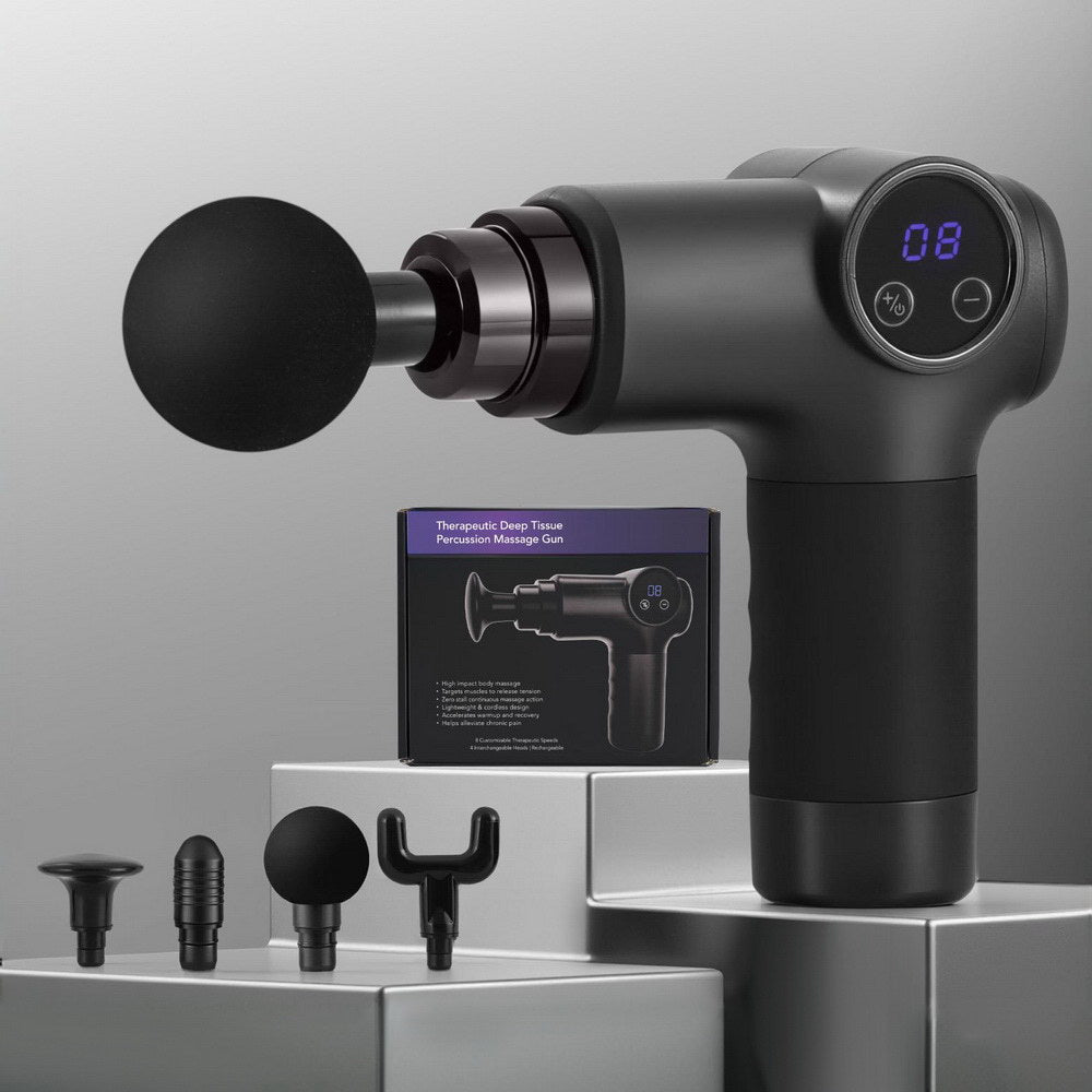Everfit 8-Speed Massage Gun with 4 Attachments - Chargeable & Quiet