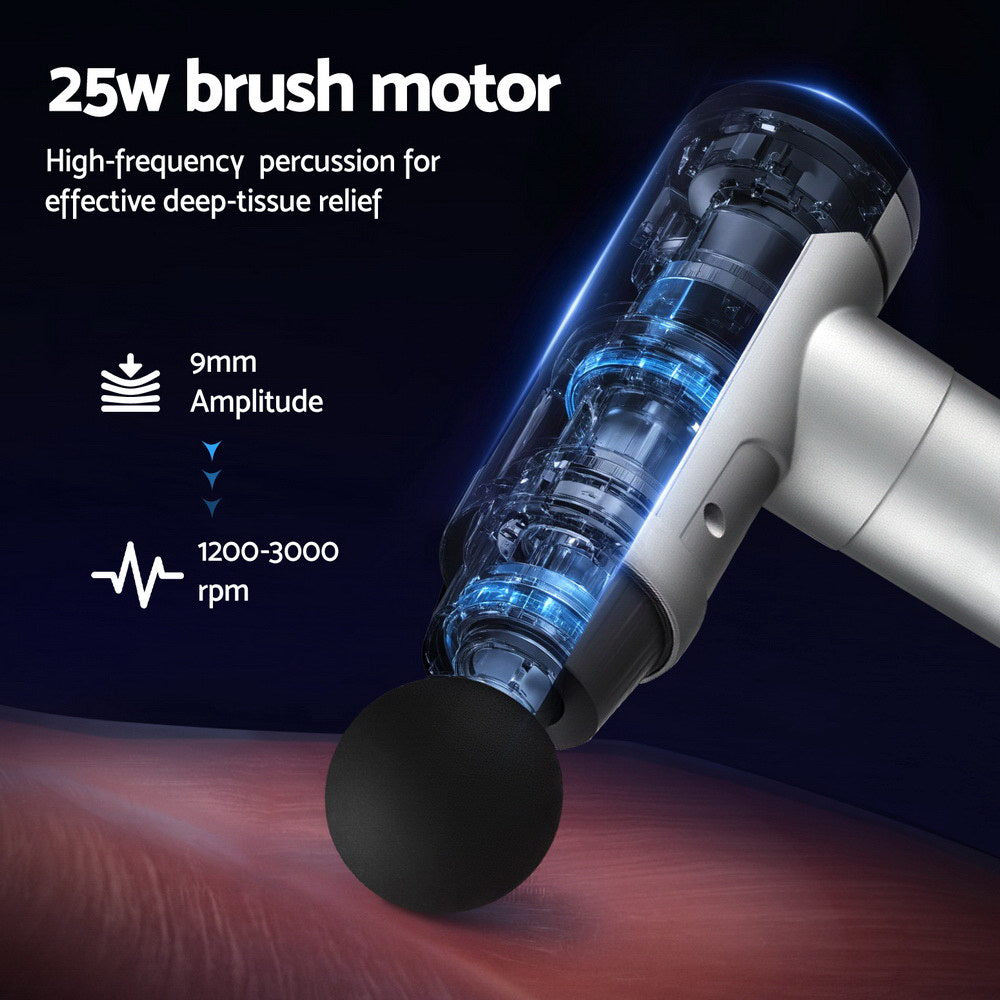 Everfit 30-Speed Rechargeable Massage Gun with 6 Heads