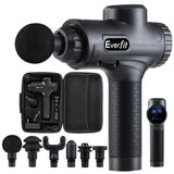 Everfit 30-Speed Rechargeable Massage Gun with 6 Interchangeable Heads