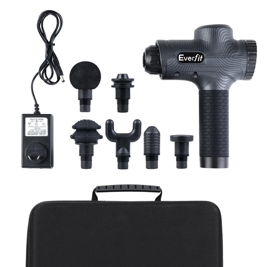 Everfit 30-Speed Muscle Massage Gun with 6 Attachments