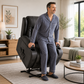 Artiss Recliner Chair Lift Assist Heated Massage Chair Velvet Rukwa