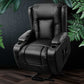 Artiss Recliner Chair Lift Assist Heated Massage Chair Velvet Rukwa