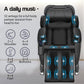 FORTIA Zero Gravity Recline Full-Body Massage Chair, with Back and Foot Rollers, Squeezing Air Pressure for Arms, Legs, plus Heat and Vibration functions, Black