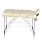 YES4HOMES 3 Fold Portable Aluminium Massage Table Massage Bed Beauty Therapy Beige