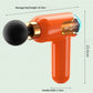 Orange Portable Deep Tissue Massage Gun with 9 Speed Settings