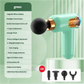 Green Portable Deep Tissue Massage Gun - 9 Speed Settings & 4 Heads