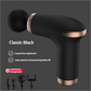 Classic Black 6-Speed Deep Tissue Massage Gun with 4 Heads