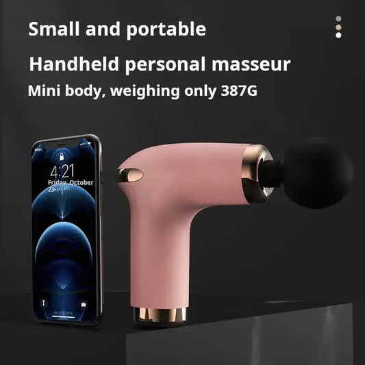 Green 6-Speed Deep Tissue Massage Gun with 4 Heads