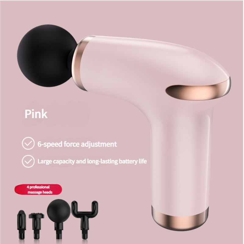 Elegant Pink Massage Gun - 6-Speed Deep Tissue Relief