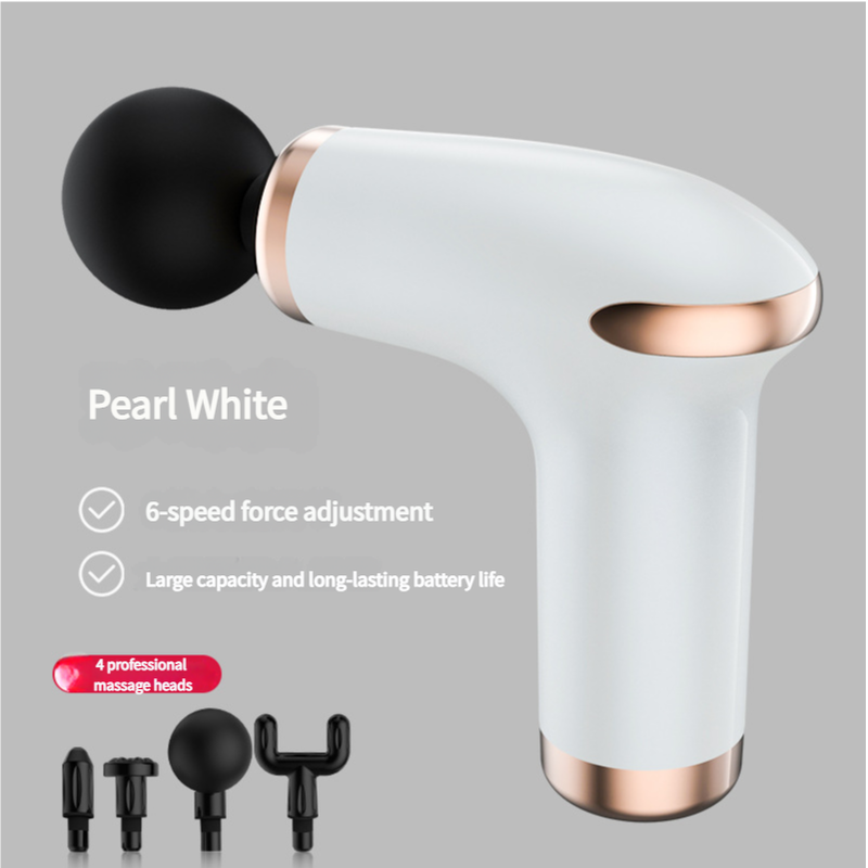 Classic White 6-Speed Deep Tissue Massage Gun