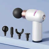 LC-005 White Portable Mini Massage Gun - Quiet 6-Speed Muscle Massager