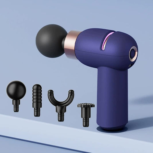 LC-005 Purple Portable Mini Massage Gun - Quiet 6-Speed Muscle Massager
