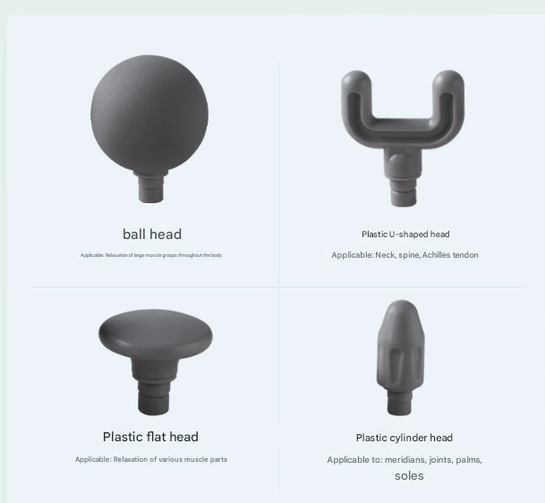 Compact White Handheld Massage Gun with Adjustable Speed