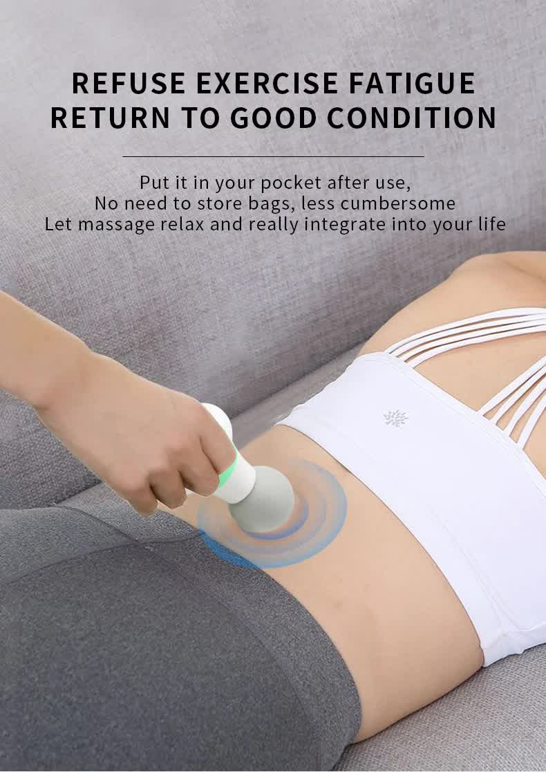 Blue Mini Massage Gun - 6-Speed Portable Muscle Relaxer