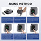 Rechargeable Electric Heating Ankle Brace with Vibration Massage - 5 Heat Levels & 3 Massage Modes(Grey)