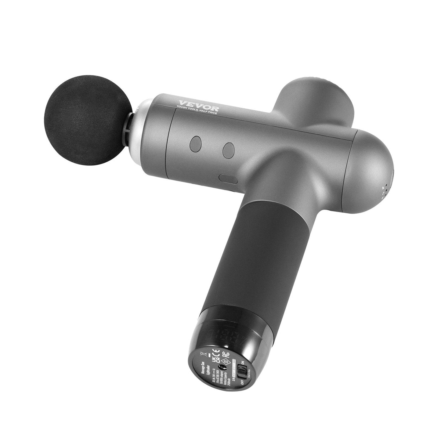 VEVOR Deep Tissue Massage Gun - Percussion Muscle Massager with 8 Speeds & 6 Heads
